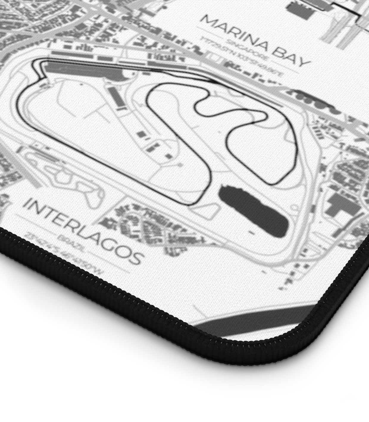 White Track Desk Mat